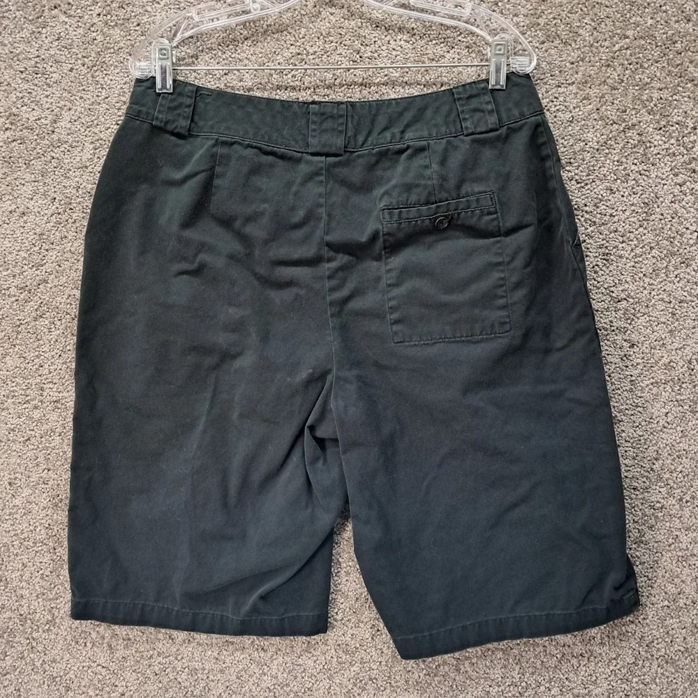 Field Gear Mens Black Flat Front Casual Shorts Double Button Waist 34 x 11‎